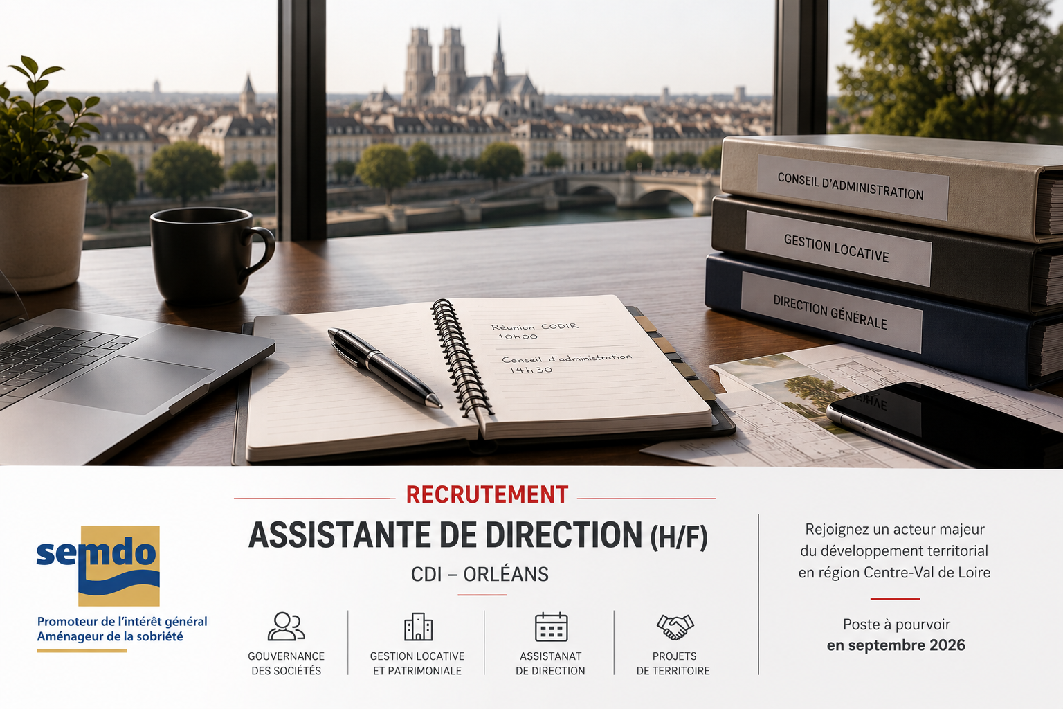 recrutement orléans semdo assistante de direction